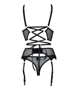 Komplet Black dots bralette